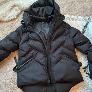 black winter coat